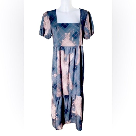 Killstar Effina’s Ruin Black & Bleach Pink Plaid  Midi Dress NWT XL - Picture 3 of 16